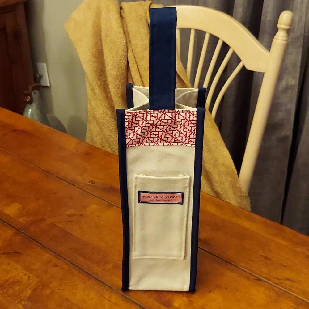 NEW | VINYARD VINES | MARTHA'S VINYARD | CANVAS WINE TOTE